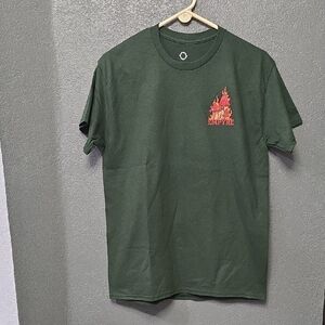 Empyre Forest Green Tee with Fiery Graphic